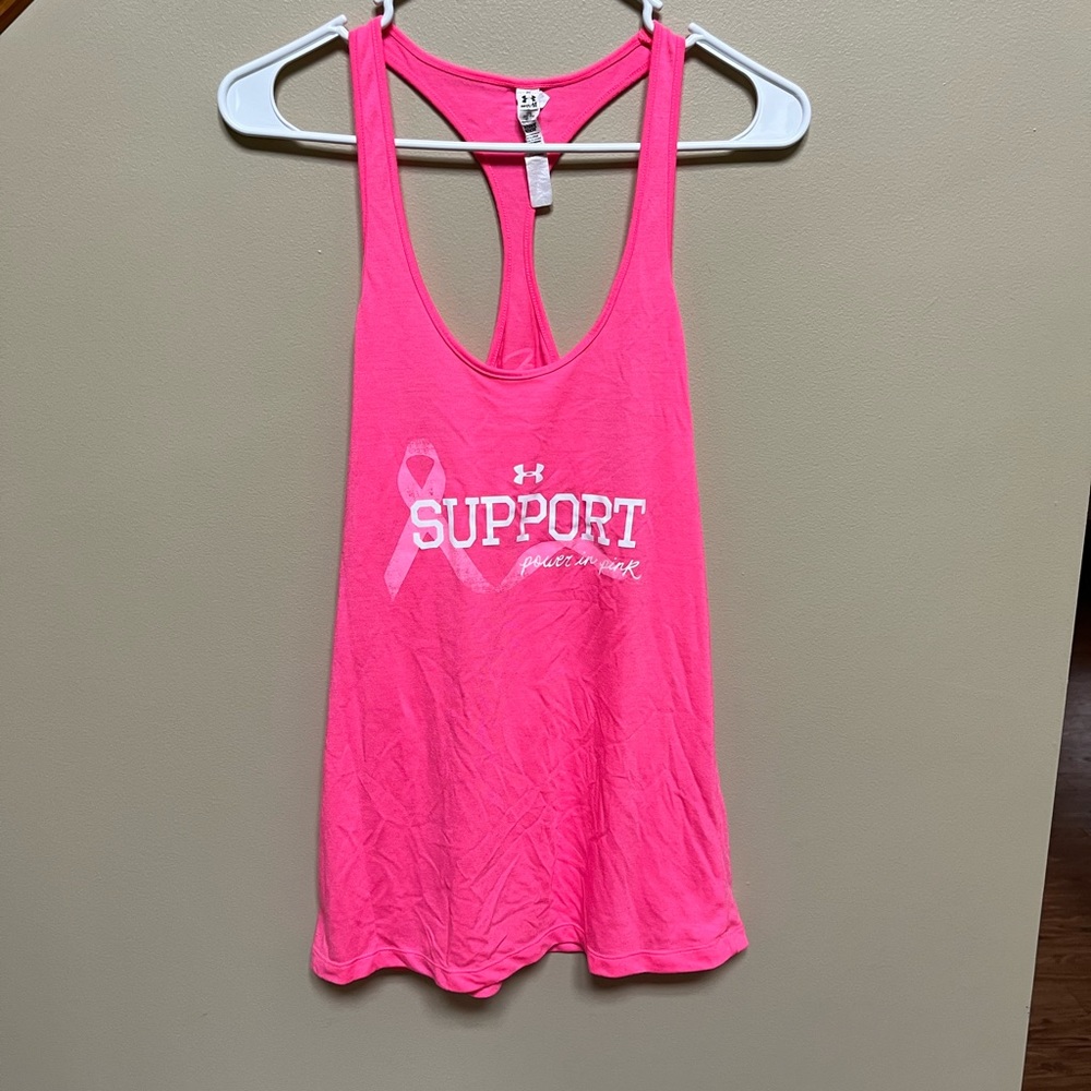 Under Armour pink support tank